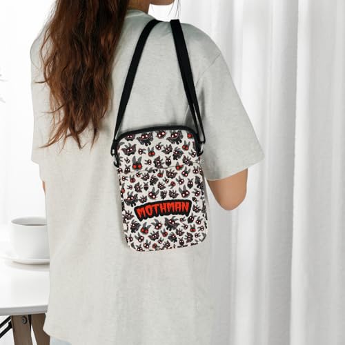 JXGZSO Mothman Cryptid Crossbody Bag Cryptozoology Gift Cryptid Creature Gift Mythical Mothman Monster Shoulder Bag