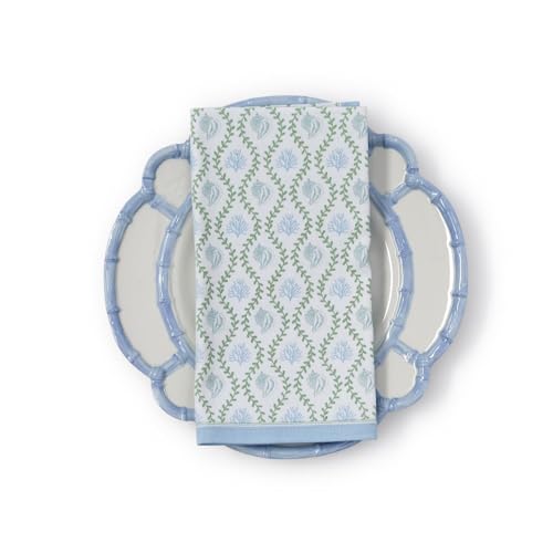 Servilletas de Tela Estampado Coral Azul 20 Pulg, Pack 4 miniatura 7
