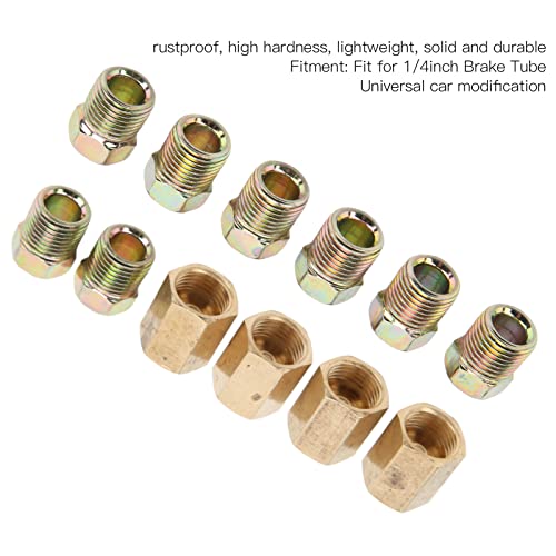 12 peças de acessórios para linha de freio, 7/16 pol.-24 roscas sortimento de acessórios para carro