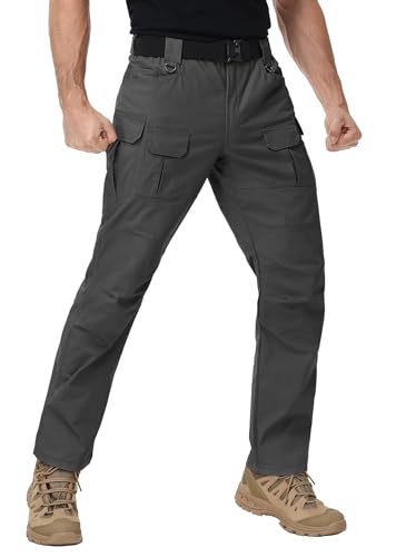 Men's Tactical Pants Water Resistant Stretch Cargo Ripstop Pants Lightweight Breathable Outdoor Work Hiking Pants2