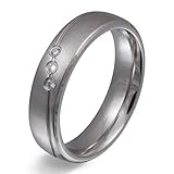 Juwelier Schönschmied - Damen Partnerring Ehering Freundschaftsring Tauring Masone Edelstahl Zirkonia inkl. persönliche Lasergravur 60 (19.1) LANr167D