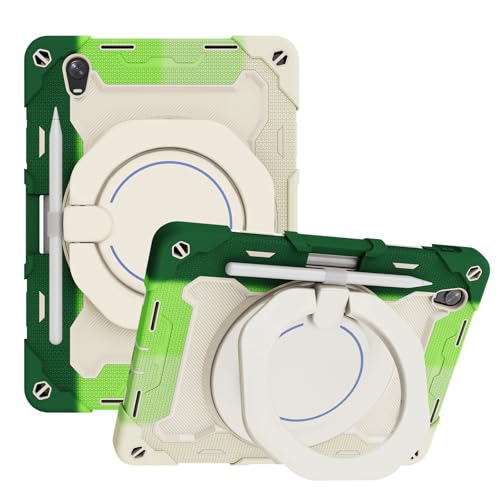 Étui Oppo Pad 11 2022 militaire avec support rotatif et bandoulière vert