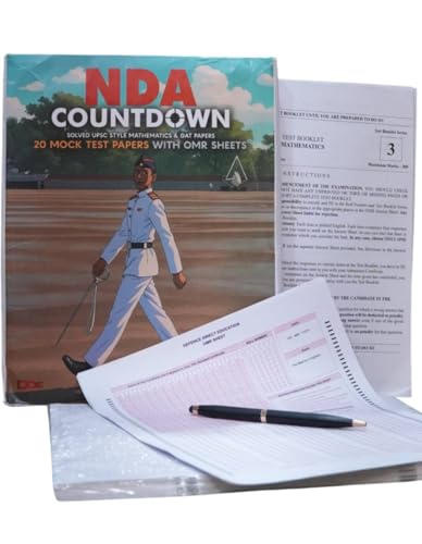 Image of NDA Mock Test Series 2026 | NDA Countdown UPSC Style Mock Test Practice Paper Booklets with Solutions | 20 NDA paper Booklets with 20 OMR Sheets