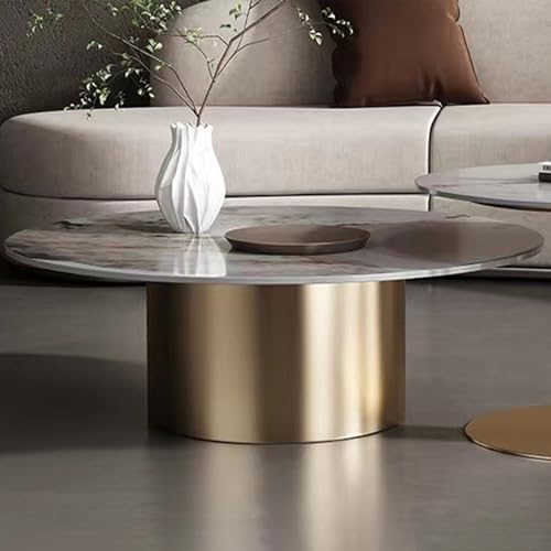 LENOGU SCENEJOY Nesting Coffee Table Set of 2, Modern Stone