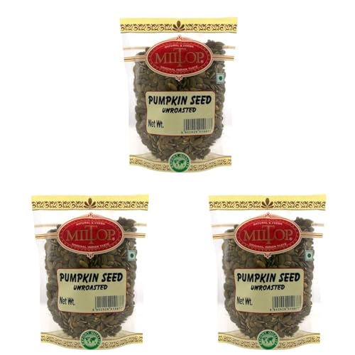 Image of Miltop Premium Raw Unsalted Pumpkin Seed for Eating, 500g (Pack of 3)