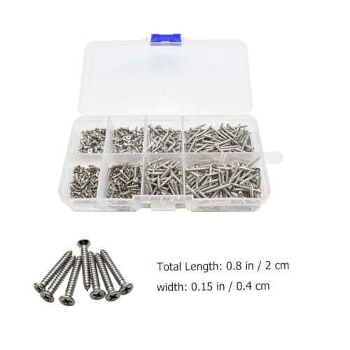 Tornillos autorroscantes cabeza plana acero carbono set miniatura 2