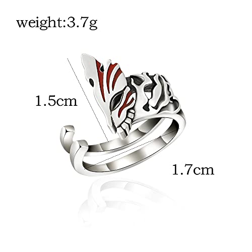 Ealipoi Kurosaki Ring Anime Zangetsu Cosplay Rings Alloy Adujustable Accessories for Women Men Gift 3pcs4