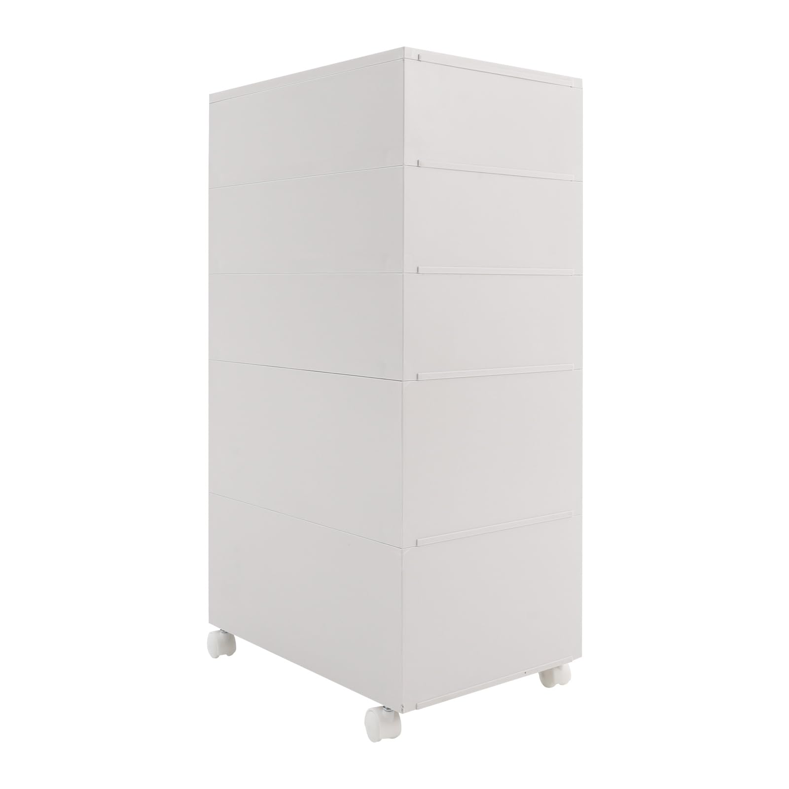 Armadio portaoggetti con ruote, 6 cassetti, in ABS, organizer per ufficio
