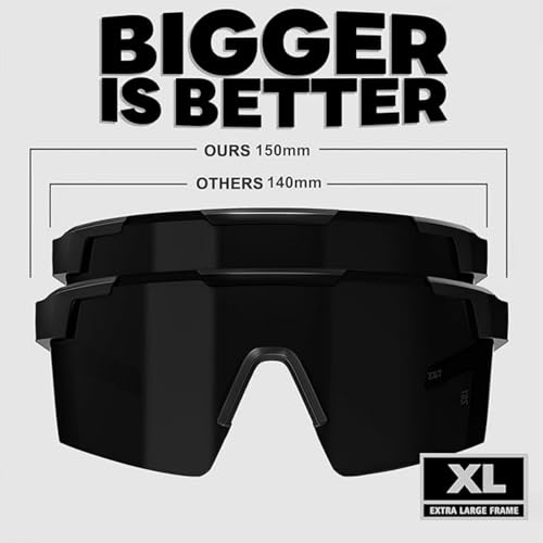 Image of MAXJULI XL Z87 Sunglasses for Big Wide Heads Men TR90 Ultralight UV400 Protection Work Glasses Z8225
