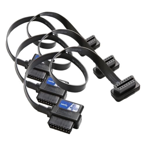 Image of bbfly-A9 OBD II OBD2 16 Pin Splitter Extension 1x Male and 2X Female Extension Cable Adapter (2FT /60CM) (Pack of 3)
