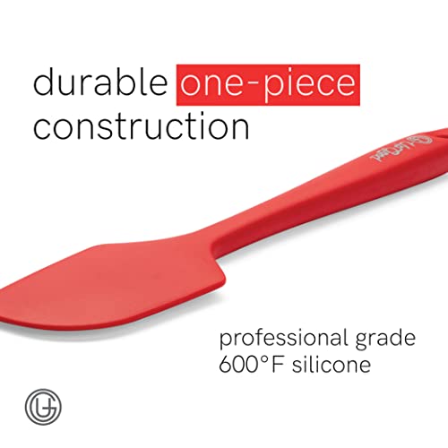 UpGood Silicone Spatula Set 600°F - High Heat Resistant Nonstick, Small and Large Kitchen Spatulas - Flexible BPA Free Professional Grade Cookware - Utensils for Cooking, Baking, Mixing(4 Pcs, Red)