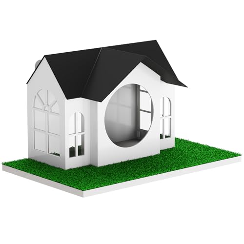 NiHome Metal Squirrel Feeder with Large Capacity Tray - Weather Resistant Outdoor Feeder with Clear Acrylic Front and Locking Clips, Tree Hanging Design for Backyard, Patio and Garden Wildlife