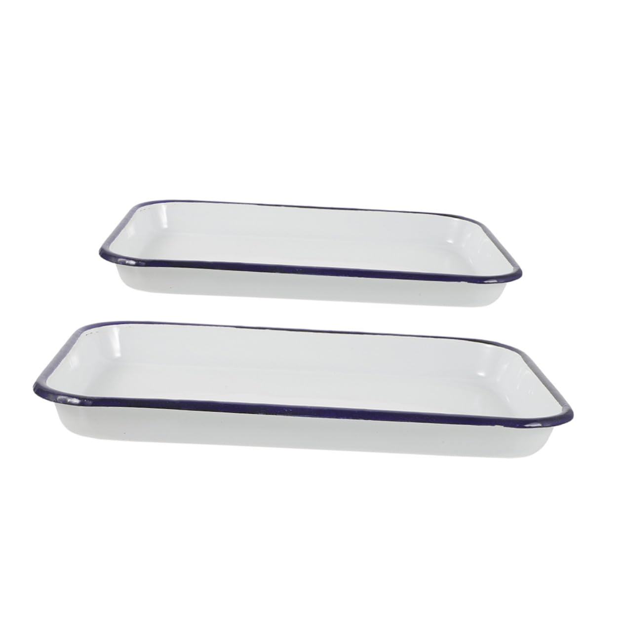 Gatuida 2stücke Kuchenbackform und Emaillierte Bratform Antihaftbeschichtete Backbleche für Küche und Backofen Geeignet Hitzebeständig Emaillierte Backform zum Backen und Servieren Ofenfor
