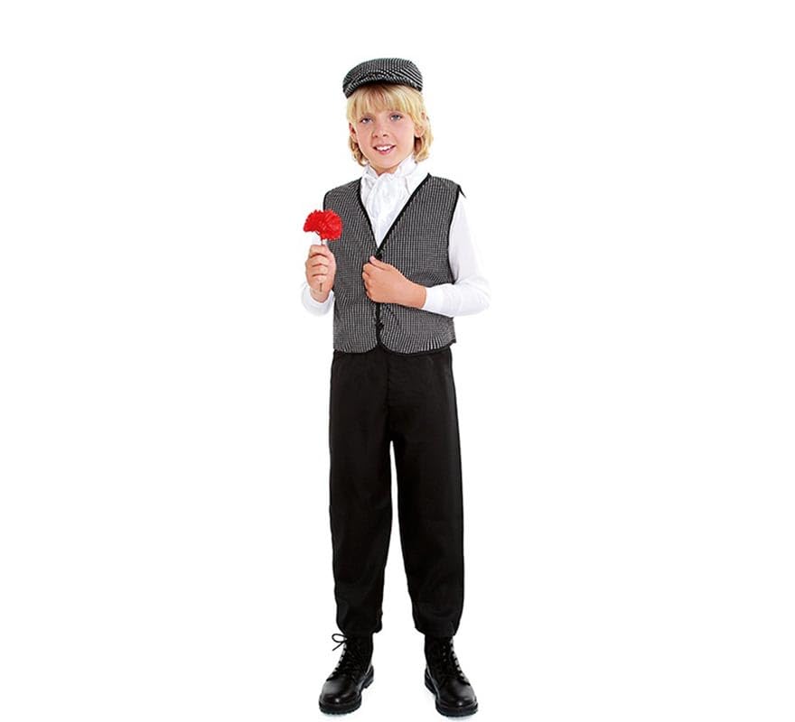 ZZ DISFRAZZES | Disfraz Chulapo Niño, Chaleco Infantil - Disfraz San Isidro (Talla 5-6 años)