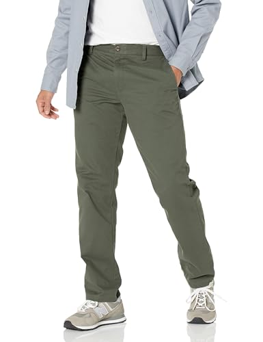 Amazon Essentials Mens Slim-Fit Wrinkle-Resistant Flat-Front Chino Pant