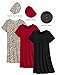 Ekouaer 3 Pack Nightgowns for Women Short Sleeve Sleepshirt Button Down Nightshirt Soft Pajamas Dress Casual Sleepwear