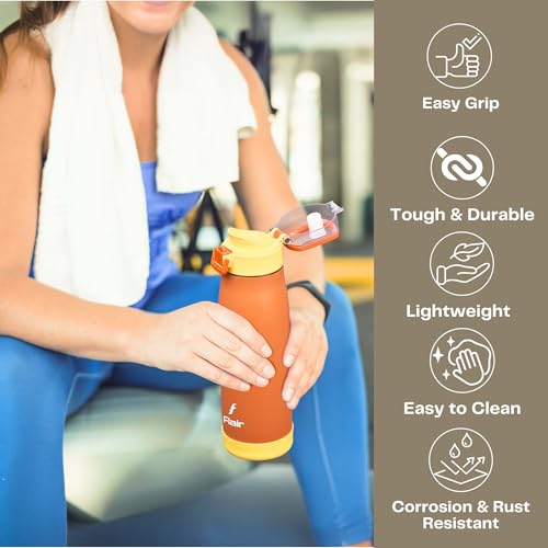 Image of FLAIR Sprint 750ml Vacuum Insulated Water Bottle - 304 Stainless Steel, Double Wall Thermos Flask, Leak-Proof, BPA-Free (Ivory)