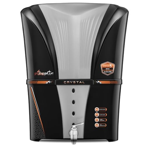 Image of Pureplus Zinc Copper RO Water Purifier with UV, UF and TDS Controller Fully Automatic Function 12Liter Large Storage Tank, Suitable for all type of water supply and Best For (Home and Office)