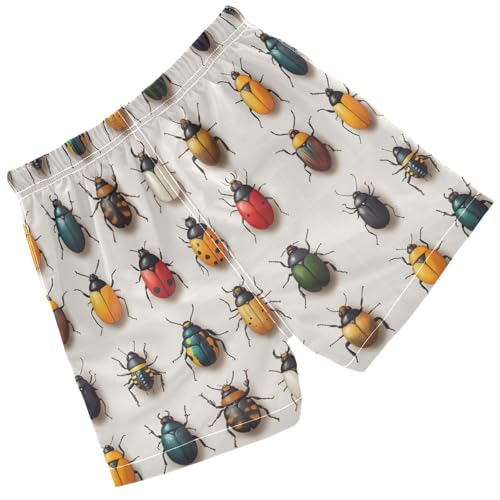 Pigsaly Boys Swim Trunks Colorful Ladybugs Boys Board Shorts Swimsuit Swimwear Summer Bathing Suit 4T2