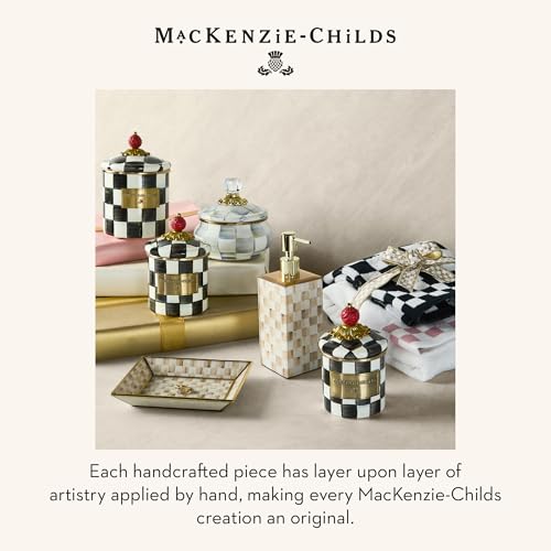 Image of MACKENZIE-CHILDS Tissue-Box Cover, Green-and-White Emerald Check, Square