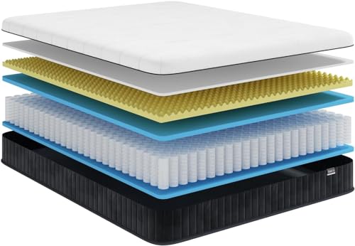 Image of Swbvs Double Mattress,12 Inch Full Size Hybrid Mattresses, Full Bed Matress in a Box, Pressure Relief & Fiberglass Free, Firm Mattress Double Size