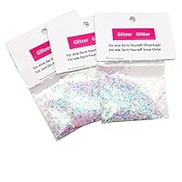 SNOWGLOBE for you - DIY 3x Glitter Kit, 3g each, Fits Medium Snow Globe (100mm), Personalized Gift, Craft Accessory