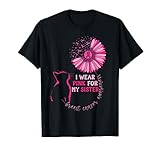 groovy i wear pink for my sister - gatto per la sensibilizzazione sul cancro al seno maglietta