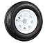 14" White Spoke Trailer Wheel with Radial ST205/75R14 Tire Mounted (5x4.5) bolt circle
