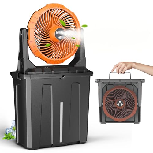 Ausic 9L Bucket Misting Fan Portable for Outside Patio
