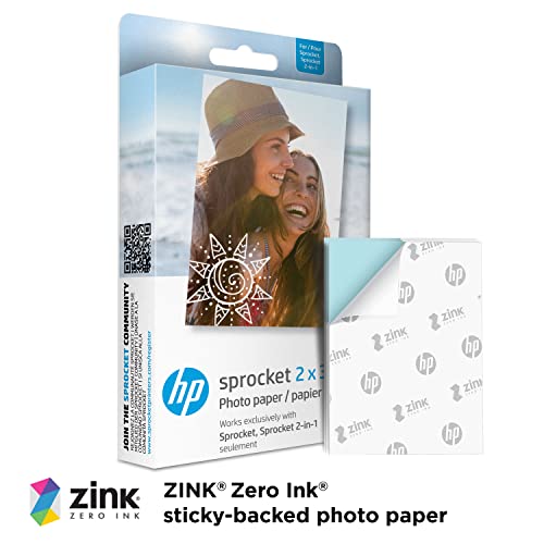 Hp Sprocket 2X3 Premium Zink Sticky Back Photo Paper (20 Sheets) Compatible With Hp Sprocket Photo Printers. #TOP1