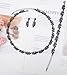 Wedding Jewelry Set Leaf Cluster CrystalBridal Costume Accesories (Black Crystal)