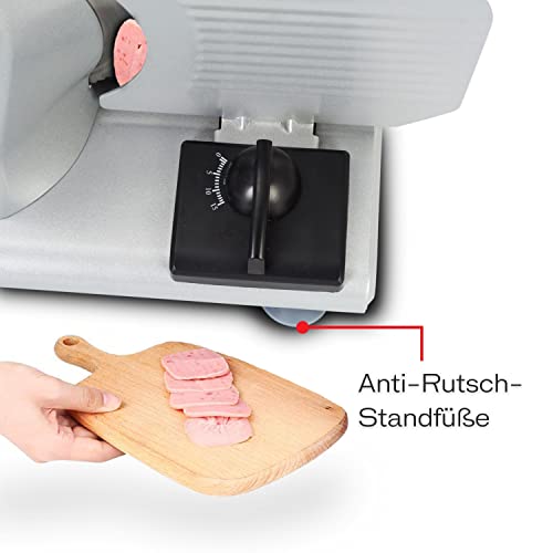 Foto von Zilan Brotschneidemaschine Edelstahlklinge 190 mm Schneidestärke 0-15 mm Brotschneider Bread Slicer Allesschneider Schneidegerät 150 Watt Edelstahlklinge 190 mm Schneidestärke 0-15 mm, 3376