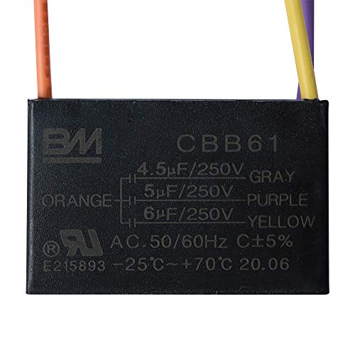 CEILING FAN CAPACITOR CBB61 4.5uf+5uf+6uf 4WIRE