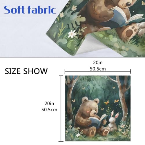 Servilletas de Tela Animales Lectura Juego 6 Unidades 20x20 pulg miniatura 2