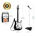 Best Choice Products Kids Electric Musical Guitar Play Set, Toy Guitar Starter Kit Bundle w/ 6 Demo Songs, Whammy Bar, Microphone, Amp, AUX, 2 Sticker Sheets - Black
