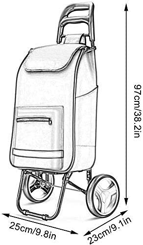 QHYTL Einkaufstrolley Multifunktions-Einkaufswagen Klappbarer tragbarer Faltbarer Allzweckwagen mit Rädern Trolley… – Bild 6