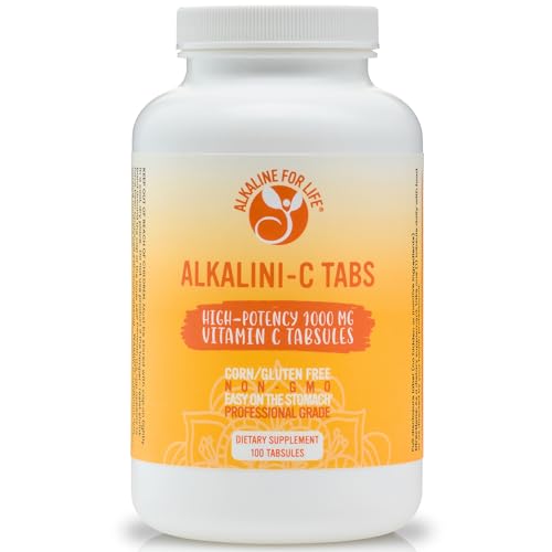 Alkalini-C Tabs| Corn-Free | GMO-Free | Alkalizing Nutrients Forms | 1000 MG Per Tab | Professional Grade Vitamin C as L-Ascorbate NOT Ascorbic Acid