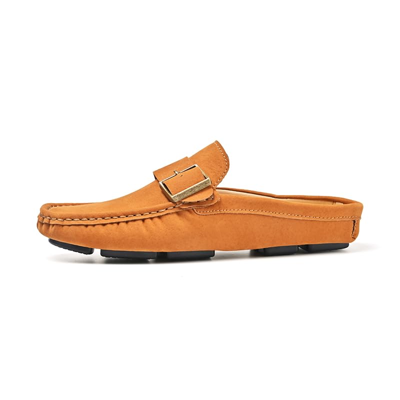 ELIOGN Męskie skórzane buty wsuwane – wygodne wsuwane buty biznesowe na co