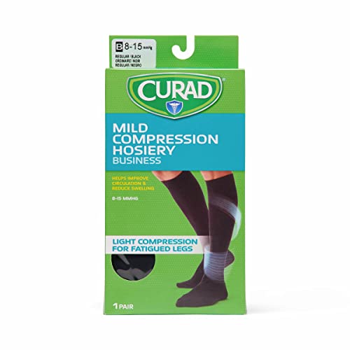Image of CURAD Compression Socks, Black, Small, 1 Pair