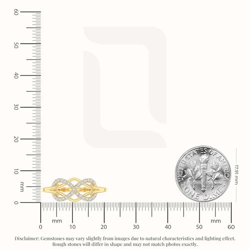 Natural Gemstone Infinity Promise Ring for Women in 925 Silver/18K Yellow/Rose Gold Vermeil, Birthstone Jewelry Gifts for Her Birthday, Wedding Anniversary, Graduation, Christmas, Mothers Day3