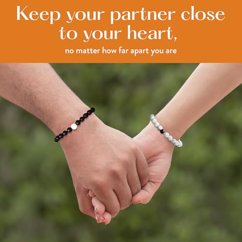 Lucky Feather Long Distance Relationships Couples Bracelets - A Reminder of Love and Strength During Time and Distance Apart (2 Piece Set) Couples Gifts3