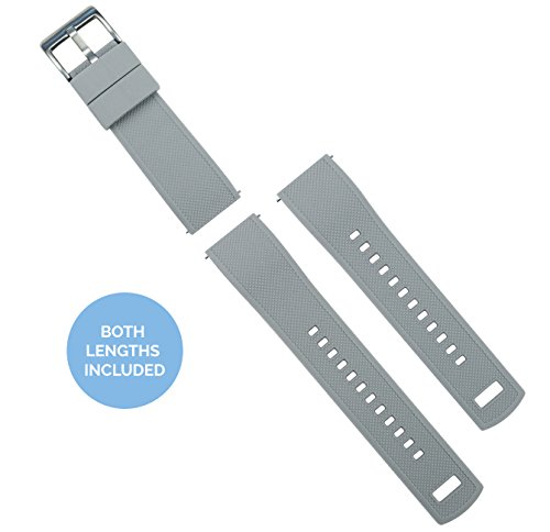 Image of BARTON Elite Silicone Watch Bands - Quick Release - Choose Strap Color & Buckle Color (Stainless Steel, Black PVD or Gunmetal Grey) - 18mm, 20mm, 22mm & 24mm Watch Straps