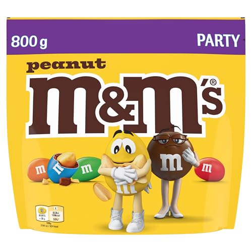 M&M's Peanut, Snack de Cacahuete y Chocolate con Leche, Ideal como Regalo, (800g)