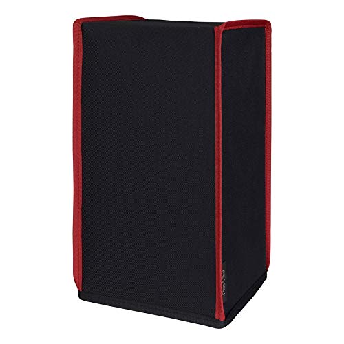 PlayVital Black Nylon Dust Cover for Xbox Series X Console, Soft Neat Lining Dust Guard, Anti Scratch Waterproof Cover Sleeve for Xbox Series X Console - Red Trim