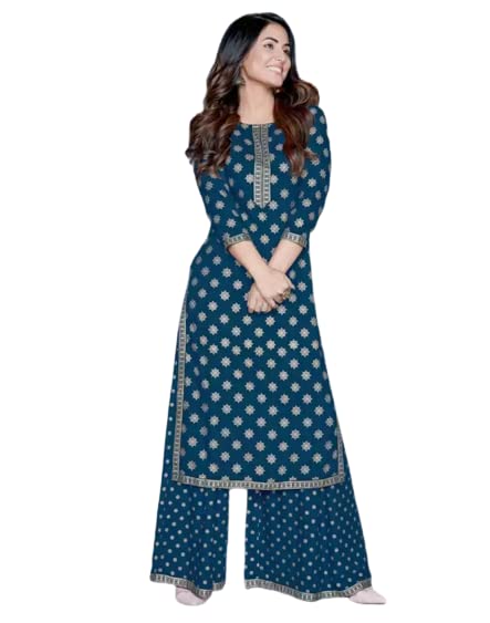 Rayon Printed Kurti & Palazzo