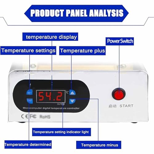 Separator ekranu telefonu komórkowego, 9-calowy wyświetlacz LCD/LED, regulacja temperatury, wbudowana pompa próżniowa, duża moc ssania