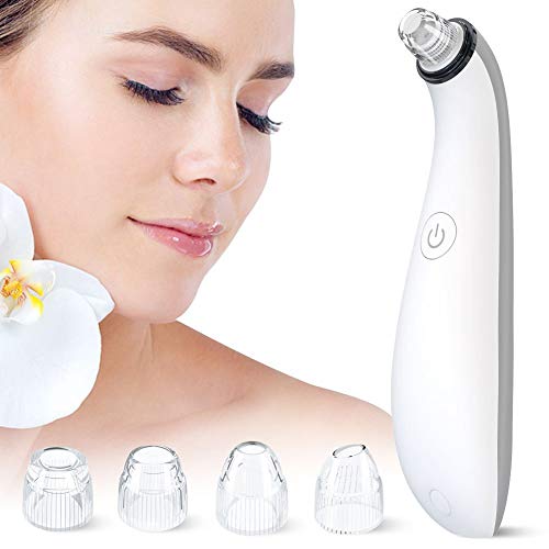 Blackhead Remover Vacuum Pore Cleaner,ICSEN USB Rechargeable Blackhead Cleane Acne Exfoliating Machine with 4 Adjustable Suction Power and 4 Replacement Probes
