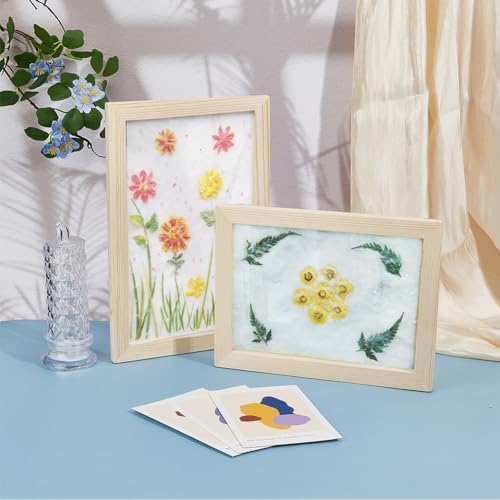 SUPERFINDINGS 3 Stück Holzrahmen Für Die Papierherstellung 24.9x19cm Siebwerkzeuge Blanchiertesmandelholz Für Die Papierherstellung Antikes Rechteck Für Die Papierherstellung Papierhandwerk