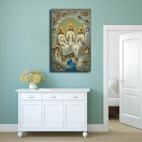 Toile Sainte Trinité Fridolin Leiber cadre suspendu 51x76 cm