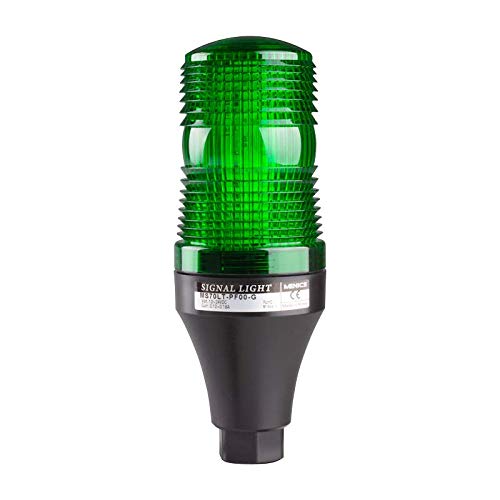 MS70SP20G, 70mm Xenon Strobe Light, Pole Mount, 220VAC, Green Lens